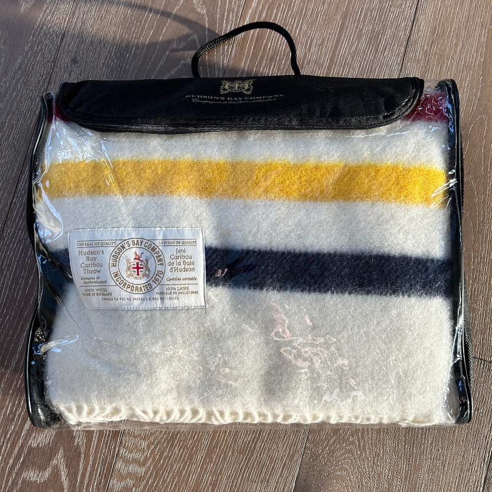 COPY - NWT Hudson’s Bay Caribou Wool Stripe Throw Blanket